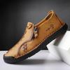 2025 Popular Spring Men's Shoes New Fashion Casual Leather Shoes Trend Large Size Men's Shoes Hand-stitched Shoes