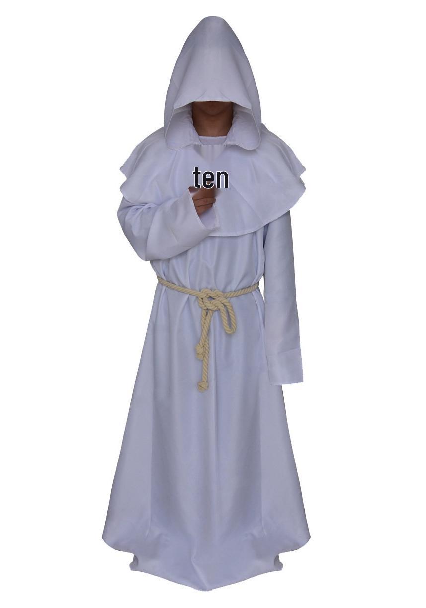 

Medieval Grim Reaper Cloak Halloween Role-Playing Costume Robe Medium