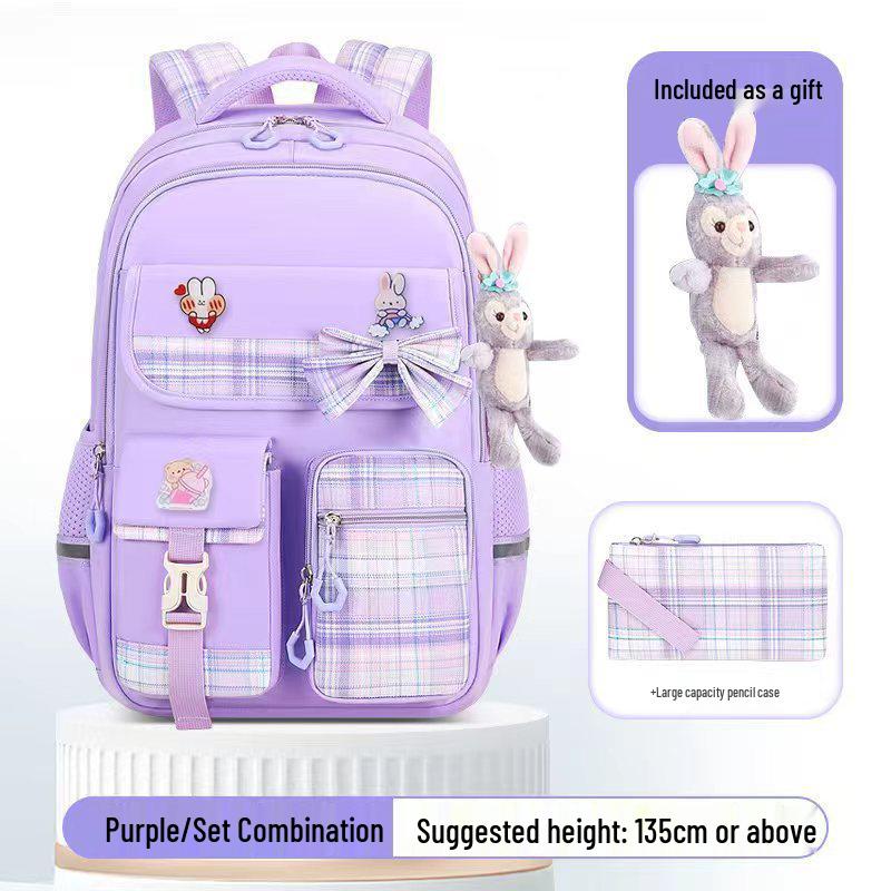 2025 High-Capacity, Dirt-Resistant Schoolbag: Lightweight Trolley Backpack for Middle/College Students