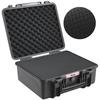 VEVOR Hard Pistol Cases with Pre-cut PU Foam, Waterproof & Dustproof Hard Gun Case for 6 Pistol, 19.3×17.1×8.3 in Lockable Pistol Case, Black