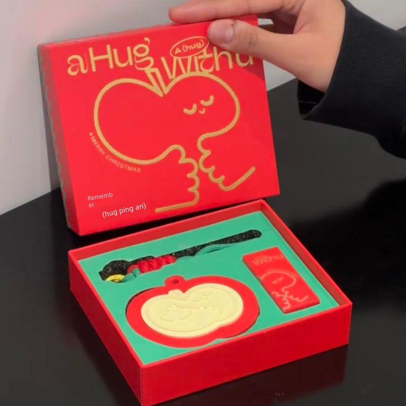 Christmas Car Hanging Apple Car Fragrance Diffuser Plaster Pendant Gift Box Creative Car Interior Decoration Christmas Gift