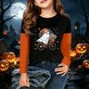 Kids' Halloween Printed Long Sleeve T-Shirt Casual Neck Top for Boys Girls