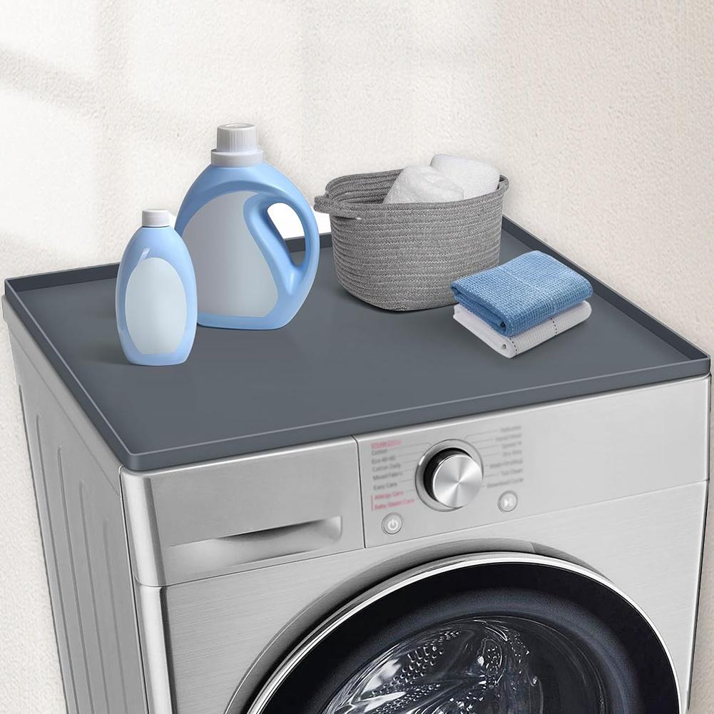 Washing Machine Dust Cover Dryer Top Protector Mat Heat Resistant Silicone Mat for Washer Dryer Top Washer Dryer Anti Slip Mat