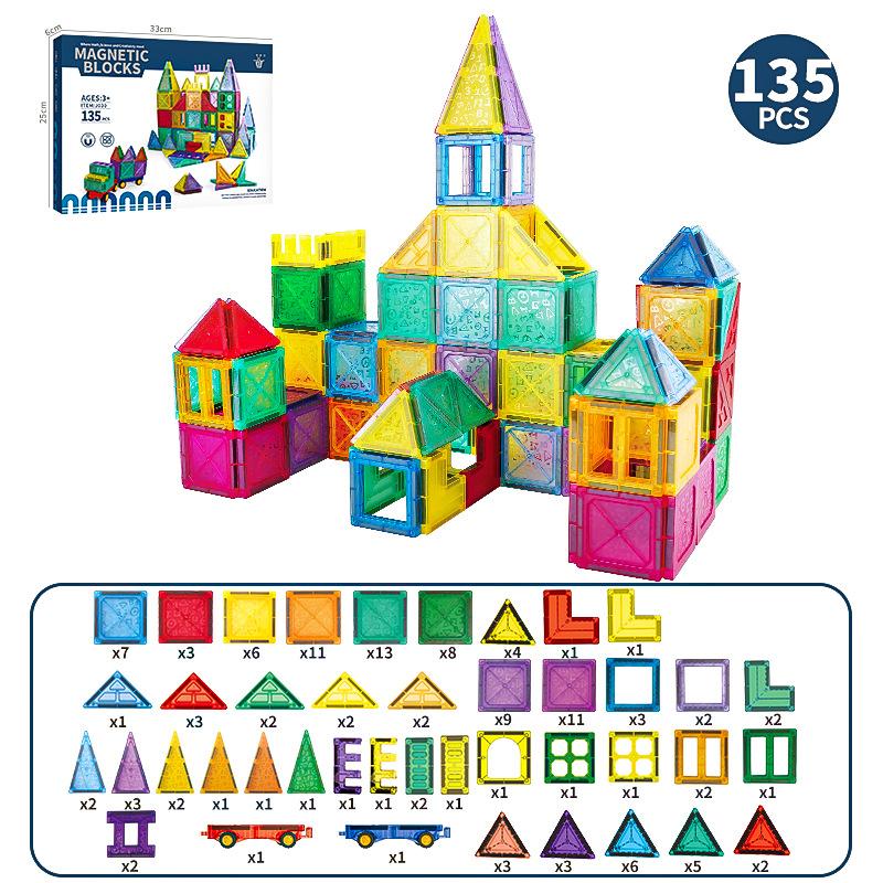 Children'S Colored Window Magnetic Piece Assembly Magnet Boys And Girls Intellectual Brain Multi-Functional Building Block Assembly Toy