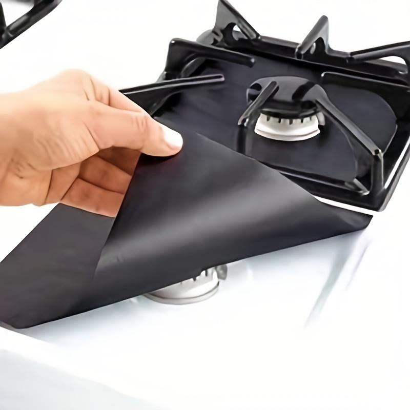 4Pcs Gas Stove Protectors Kitchen Reusable Burner Covers Mat Protector Cleaning Pad Liner Cover top gas stove protectors