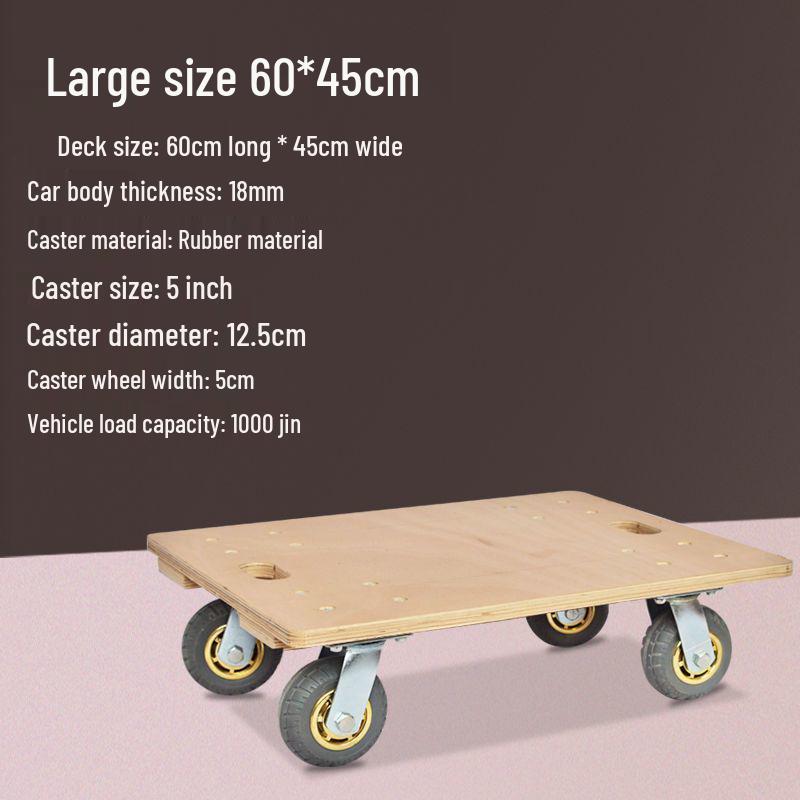 Robuster hölzerner Schildkröten-Auto-Wagen mit leisen Universalrädern