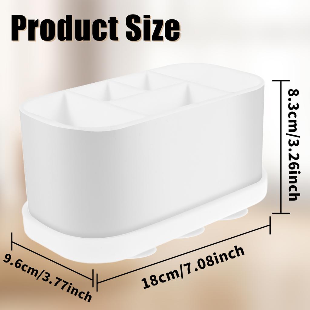 Toothbrush Holders for Bathrooms 5 Slots Tooth Brush Organizers Toothpaste Storage Holder Countertop Suction Cup Organizers New