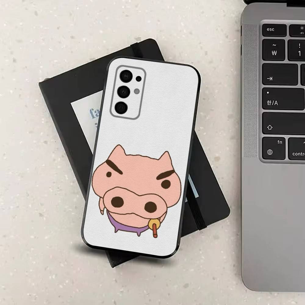 Ctue B-BURIBURIZAEMON Pig Phone Case For Samsung Galaxy A13,A21s,A22,A31,A32,A52,A53,A71,A80,Soft Black Shell