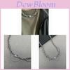 Stainless Steel Double Layer Geometric Necklace For Men And Women With Polished Finish