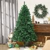 6ft/180cm Christmas Tree 1492 PVC Tips Artificial Seasonal Festival Decoration Metal Flodable Base Green