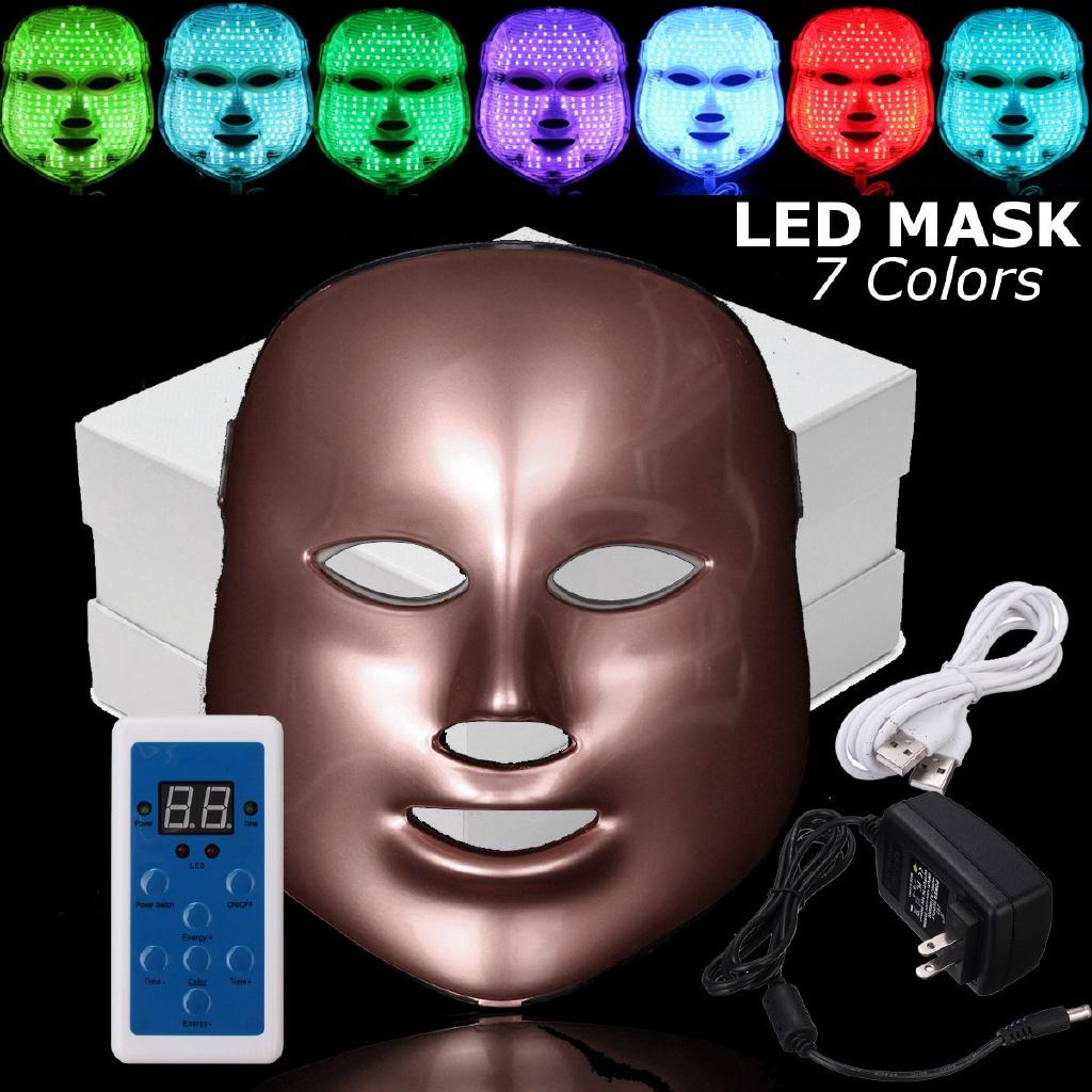 110v-220v Led Facial Mask Korean 7 Colors Photon Therapy Face Mask Machine Light Therapy Acne Led Mask Skin Care Beauty New