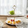 European Double Layer Ceramic Cake & Pastry Stand for Afternoon Tea & Dessert Display