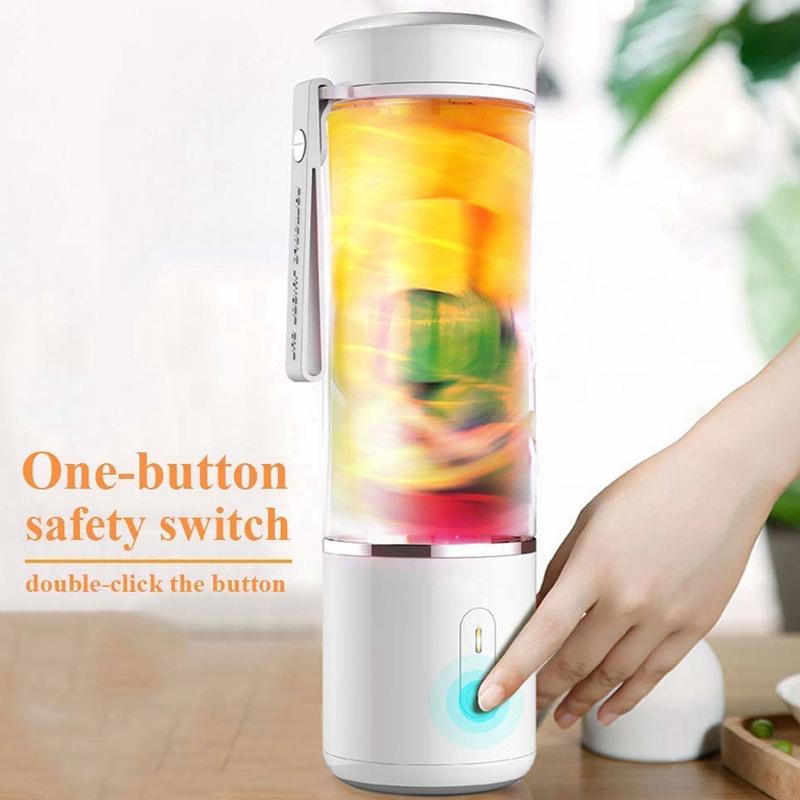 500ml 6 Blades Multifunctional Mixer Smoothie Maker Extractor USB Rechargeable for Home Travel Mini Portable Juicer