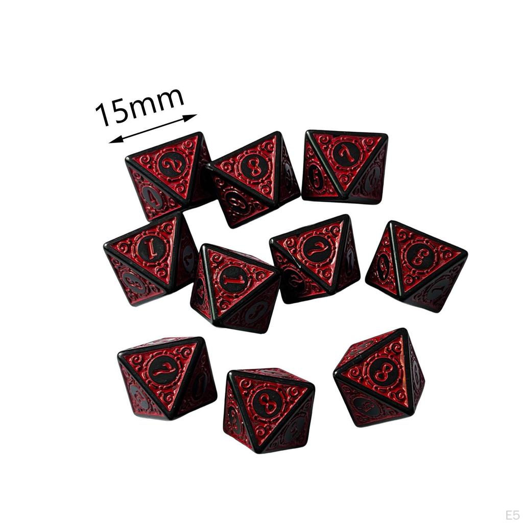 10 Count Polyhedral Dices for Entertainment And Fun