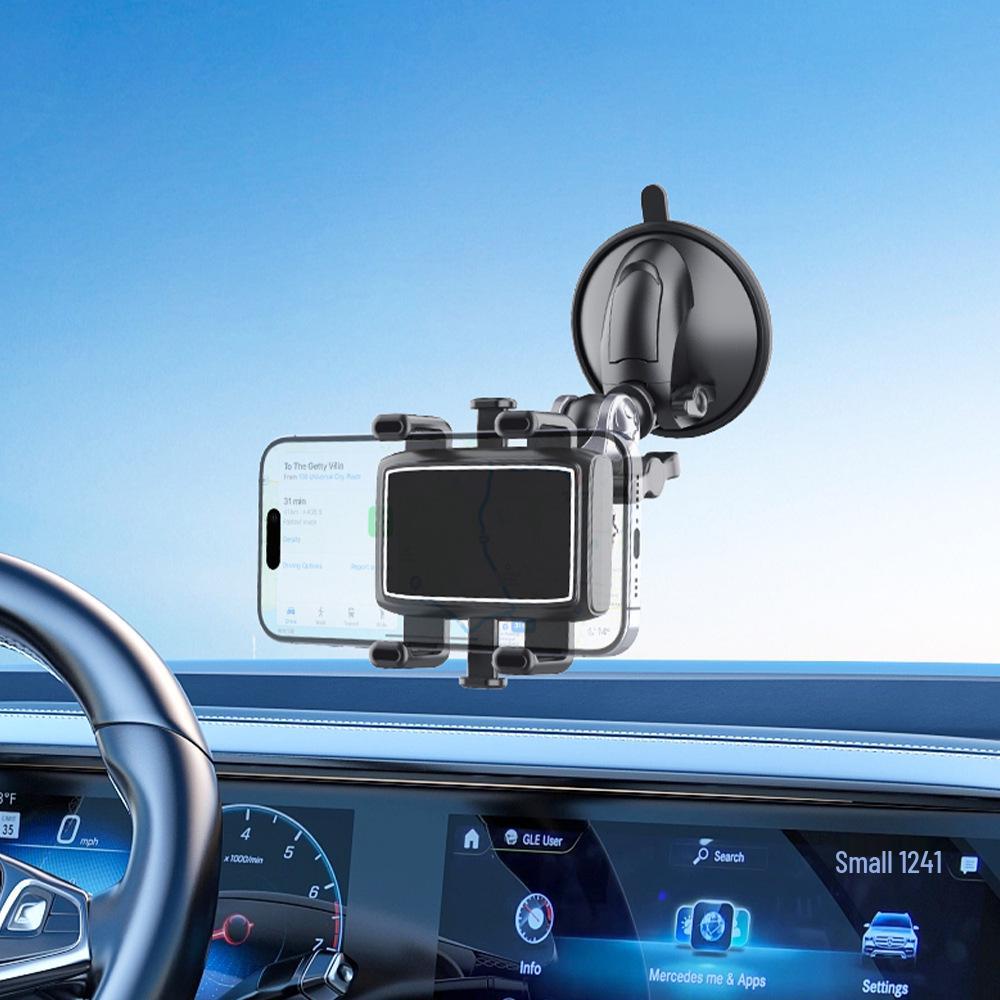 Universal Rotating Suction Cup Phone Holder for Car Windshield Navigation