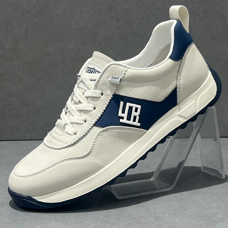 Grenzüberschreitende Herrenschuhe Neue Leder Kleine Weiße Schuhe Ultraleicht Weichsohlige Forrest Gump Schuhe Atmungsaktive Deutsche Trainingsschuhe Sport