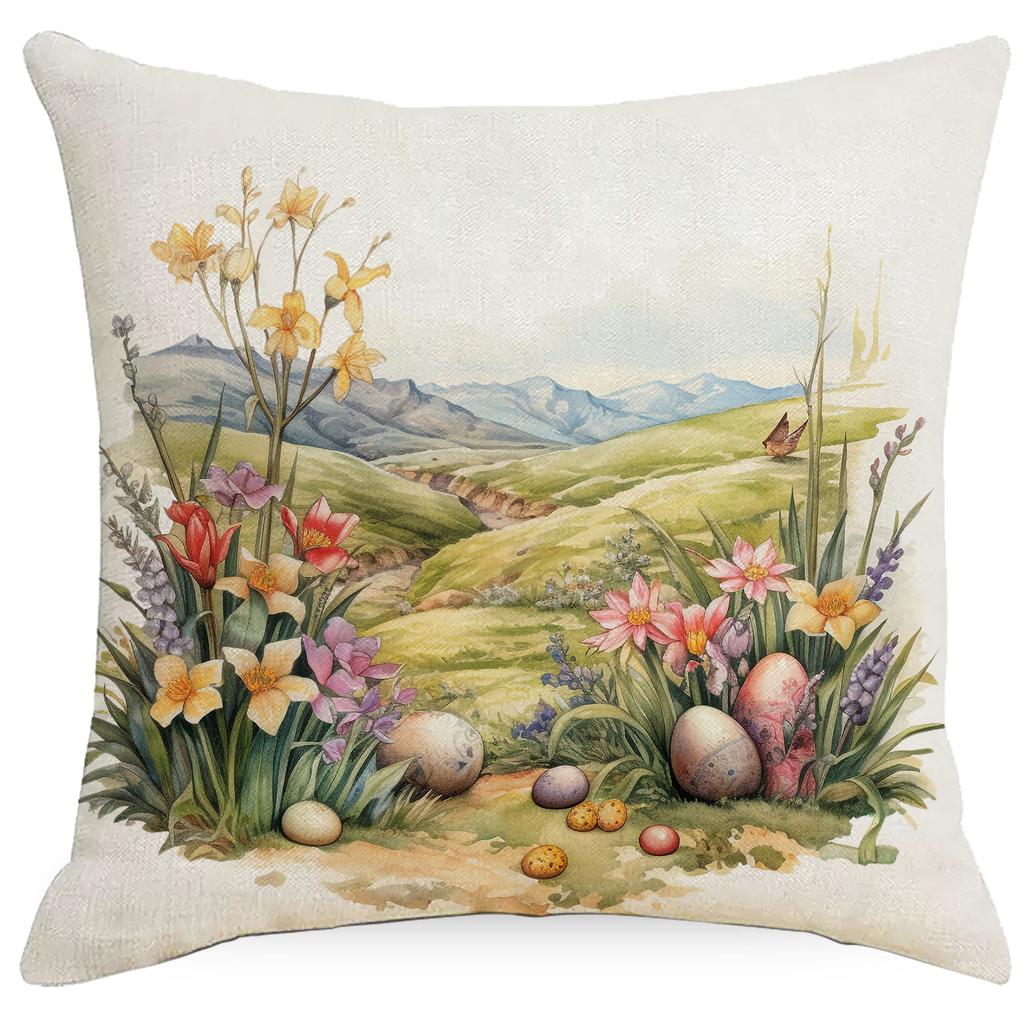 New Easter Bunny Easter Egg Sofa Decorative Pillow Cushion Cover