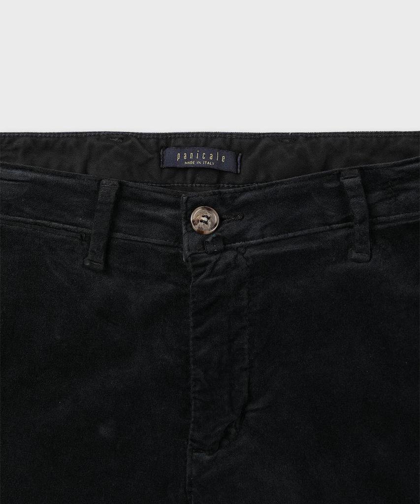PANICALE Slim Fit Washed Cotton Pants [Black]