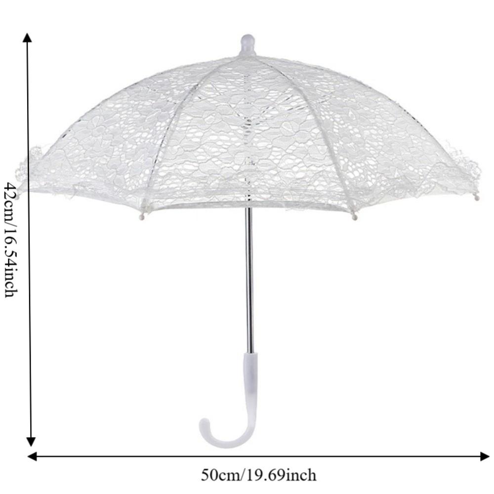 Mesh Flower Mini Bridal Umbrella Hollowed Out Wedding Decoration Props  Wedding Party Supplies