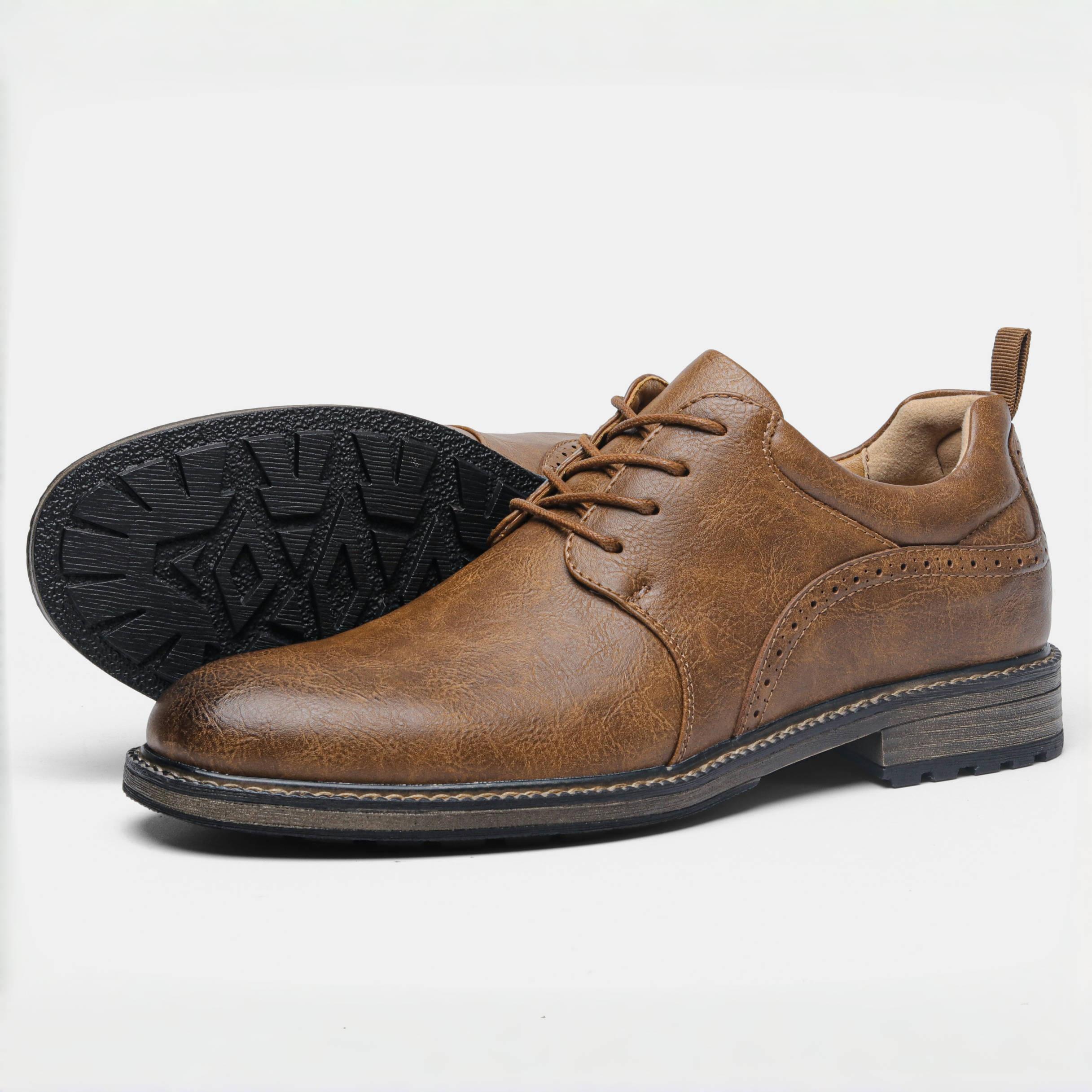 

Размер 40~46 Повседневная обувь Мужская модная брендовая удобная 2024 Кожаная обувь Мужская #KD7261 42 коричневый