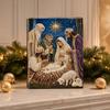Handgefertigte Religiöse Bastelarbeiten Krippe Perlmutt-Kunst-Set, Heilige Familie Malerei DIY Künstlerische Projekte für Anfänger 3D Bastelset Erwachsene, Weihnachten Zuhause