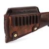 Tourbon Rifle Magazine Shell Gun Stock Rest PU Brown Holder, Pad, Leather, Right-Handed,