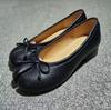 Split-toed Shoes Women's 2025 New Versatile Retro Fashion Horseshoe Pig's Trotters Light Mouth Thick Heel Medium Heel Bow Single Shoes