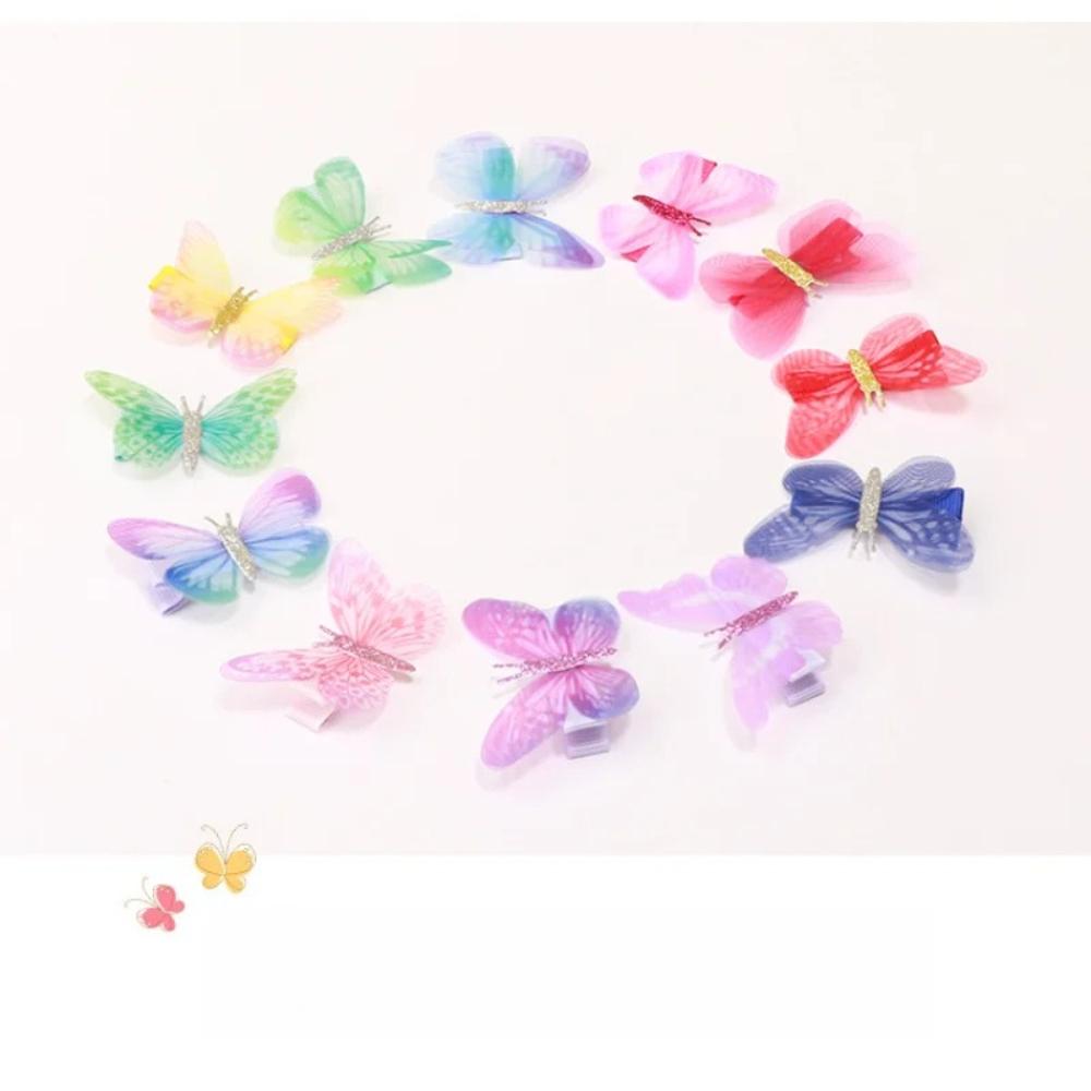 Butterfly Hair Clips for Women Kids Girls Gauze Pinzas Para El Pelo Hairpins Headdress Barette Fille Styling Accessories