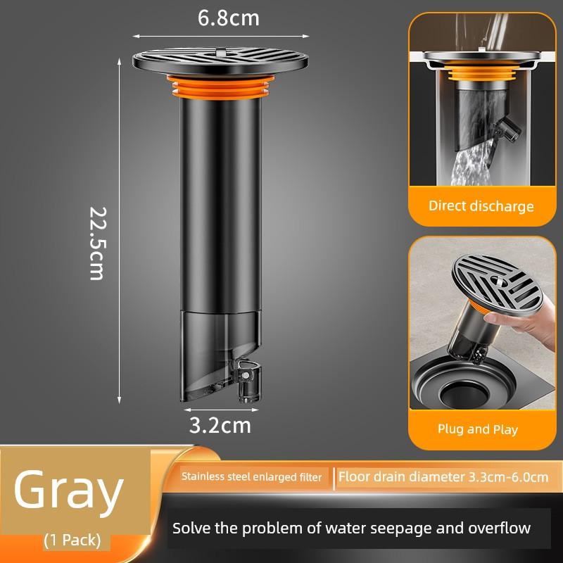 Specialized Anti-Odor Floor Drain Core with Stainless Steel Filter Net, Extension Pipe, and Anti-Odor Core for Floor Drains