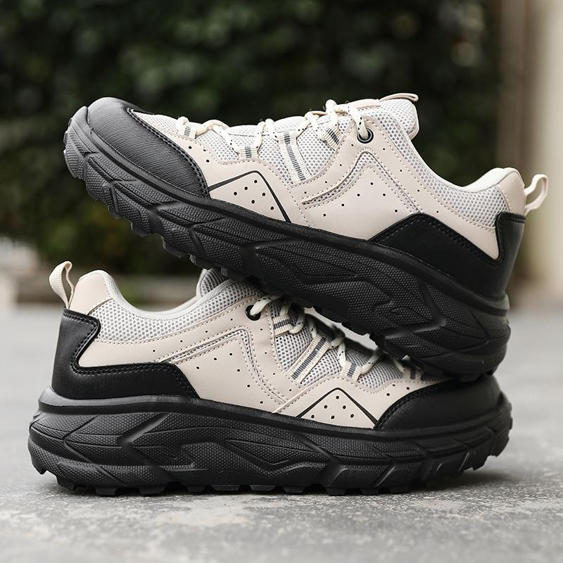Hiking Mens Mesh Breathable Sports Casual Fashion Trend Lightweight Thick Soled Dad Shoes for Men Large Size Outdoor Clothing