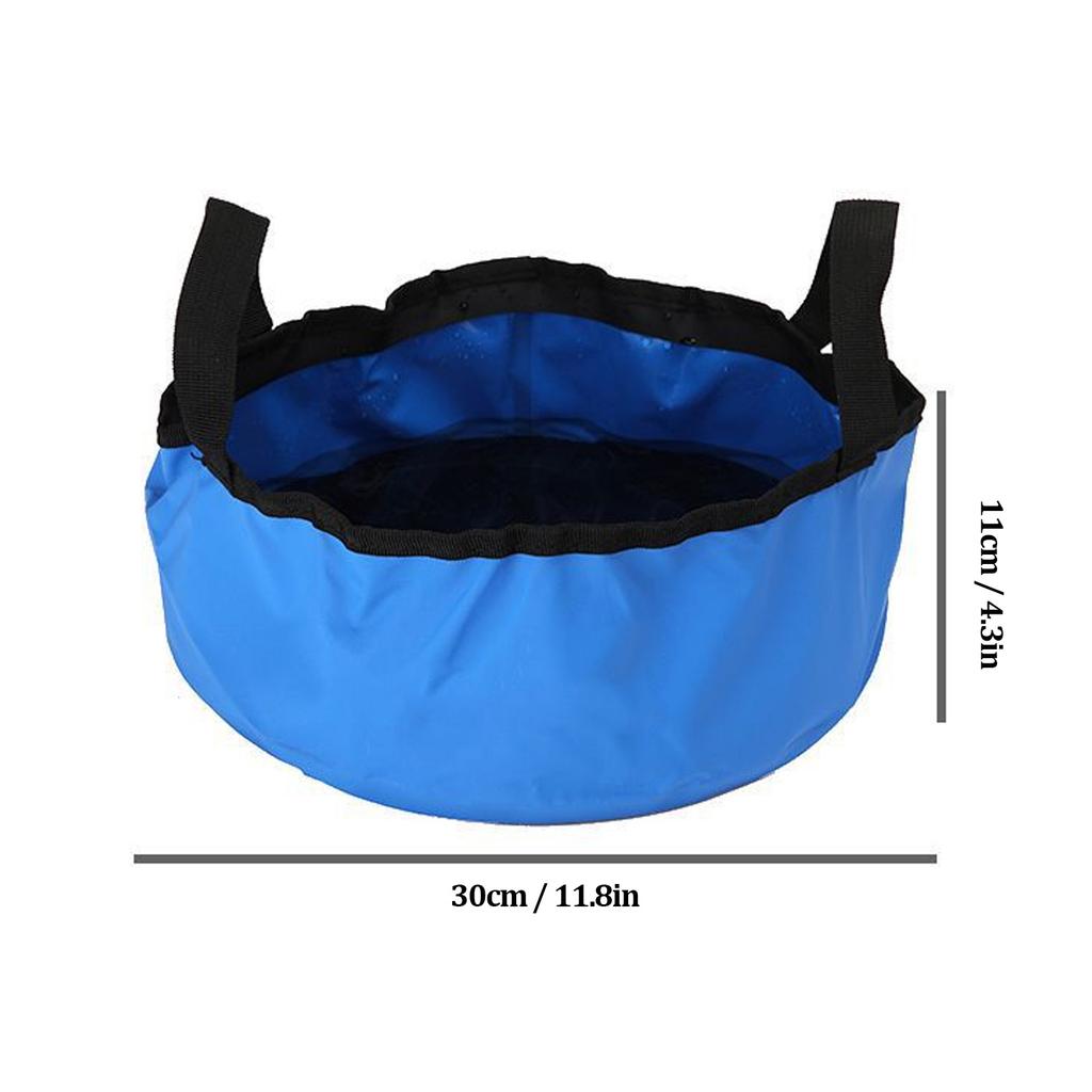 Faltbarer Eimer mit Griff Leichter faltbarer Wasserbehälter Verdicktes PVC Waschbecken für Camping Wandern Angeln