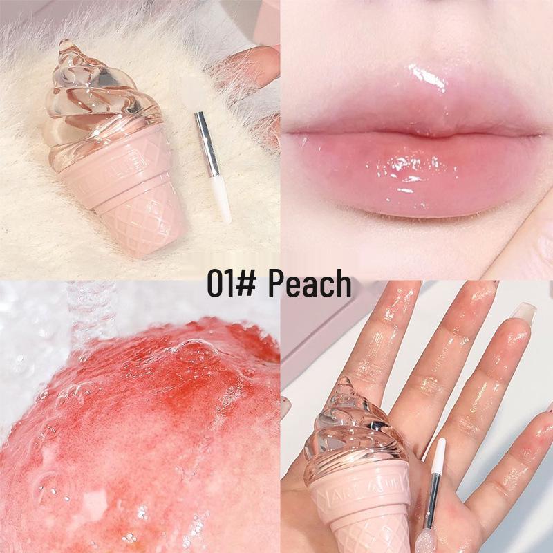 CACE Southeast Asia Shaved Ice Lip Gloss Set - Moisturizing, Anti-Cracking, Ice Cream Lipstick Three-Piece Collection