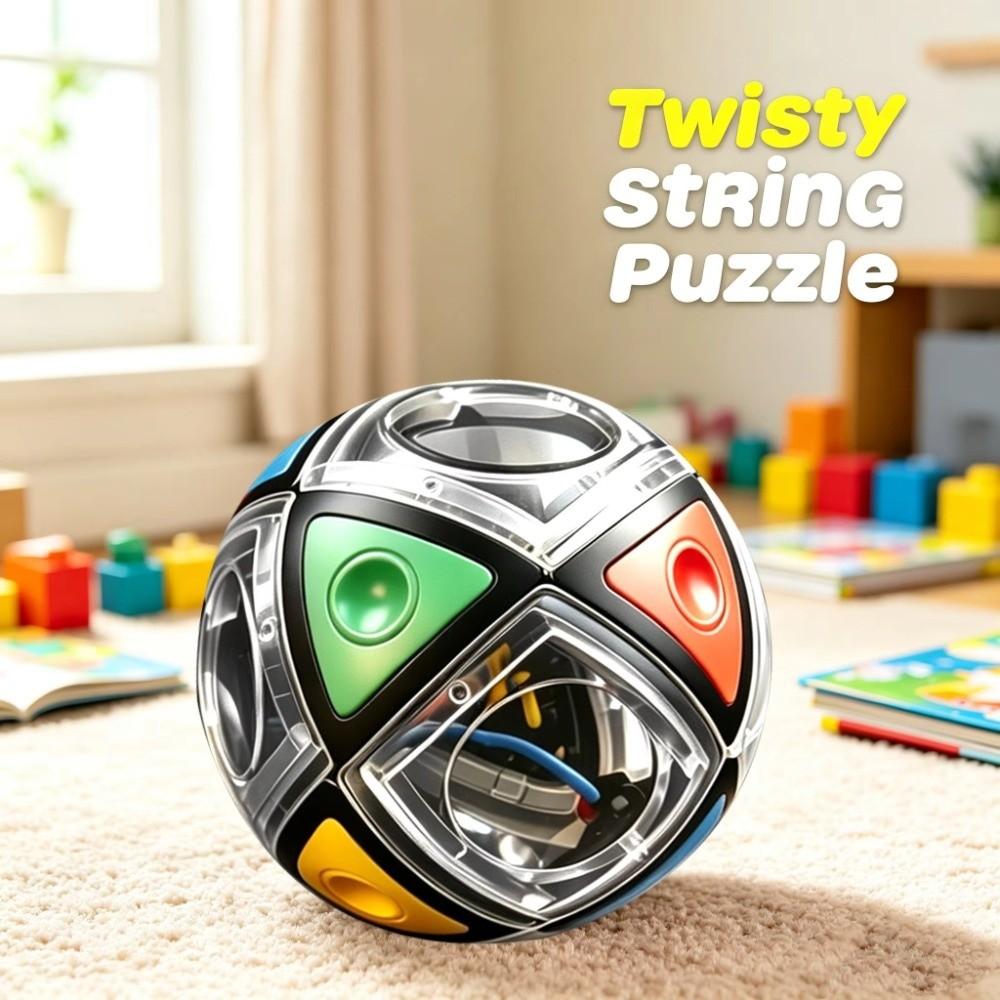 Vzdělávací kostka se zkroucenou šňůrkou 3D hlavolam Odemykací puzzle Hračka Sběratelské suvenýry