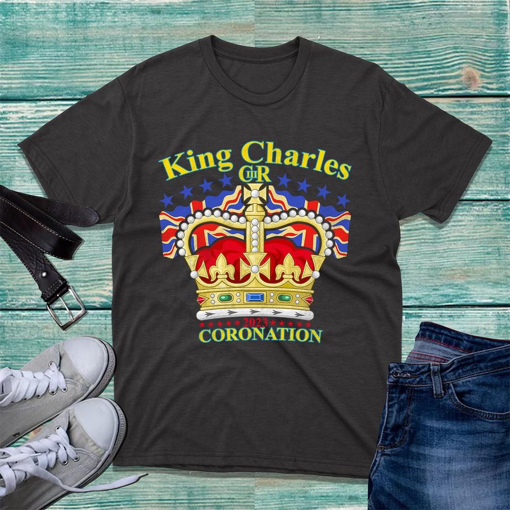 King Charles Iii Coronation Tshirt Royal Crown Cr Iii Royal Family Souvenir Top