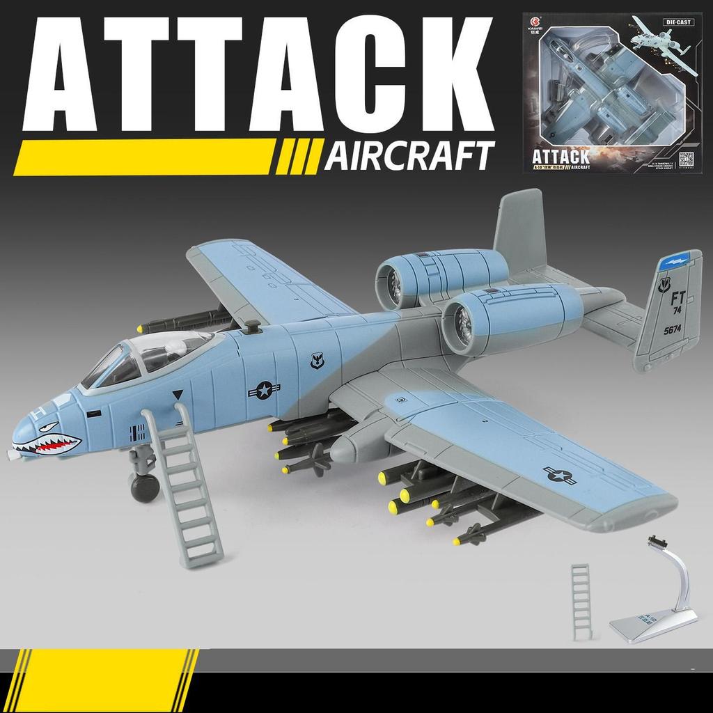 1/72 A-10 Thunderbolt II Fighter Toy Plane Aircraft Model Diecast Metal Airplane Miniature Unique Collection Gift for Children