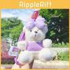 Bow Plush Bear Toy Cartoon Animal Doll Keychain Backpack Pendant Gift Holiday
