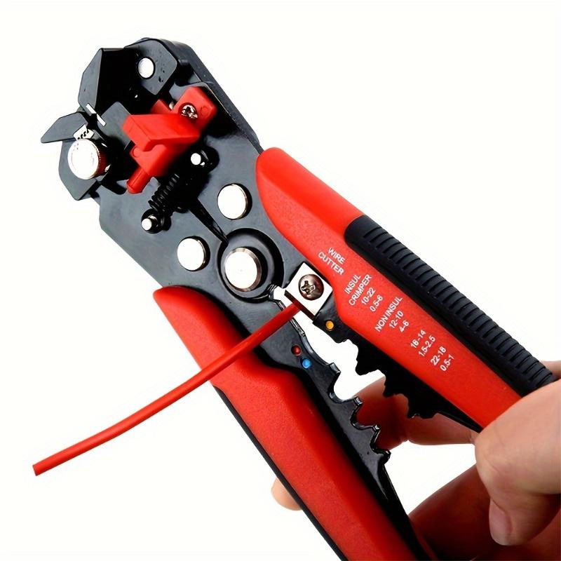 1pc 24-10AWG Wire Stripper - Multi-Function Quick Peel & Cut Cable Crimping Tool with Non-Slip Grip for Home Improvement