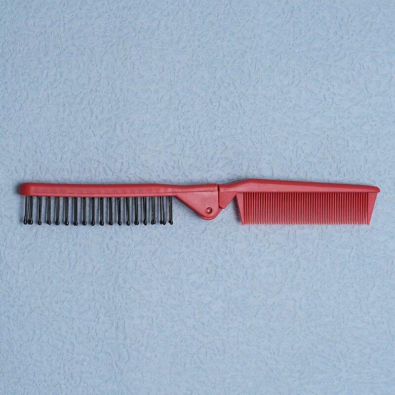 Portable 2-in-1 Foldable Hair Comb: Compact & Cute for On-the-Go Styling