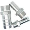 1" Hexagonal Barb Connector, 304 Stainless Steel for Water Pipe Hose, 316 Male Thread Plug