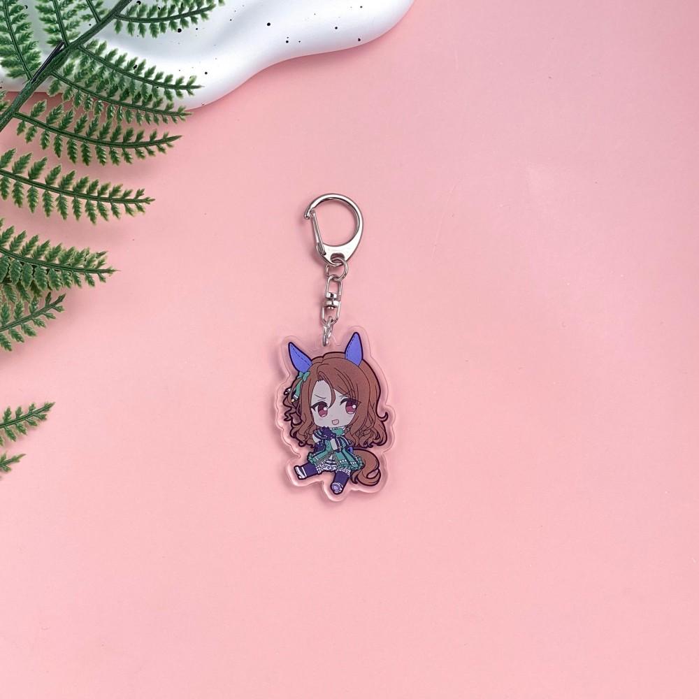 1/15 Stück Anime Figuren Pretty Derby Acryl Schlüsselanhänger Niedlicher Rucksack Anhänger Lustige Tasche Charms Zubehör Dekoration Feiertagsgeschenke