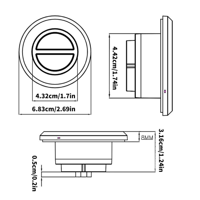 2 Button 5 Pins Round Hand Switches Slide Lift Chair Hand Controller Electric Recliner Switches for Home Appliance