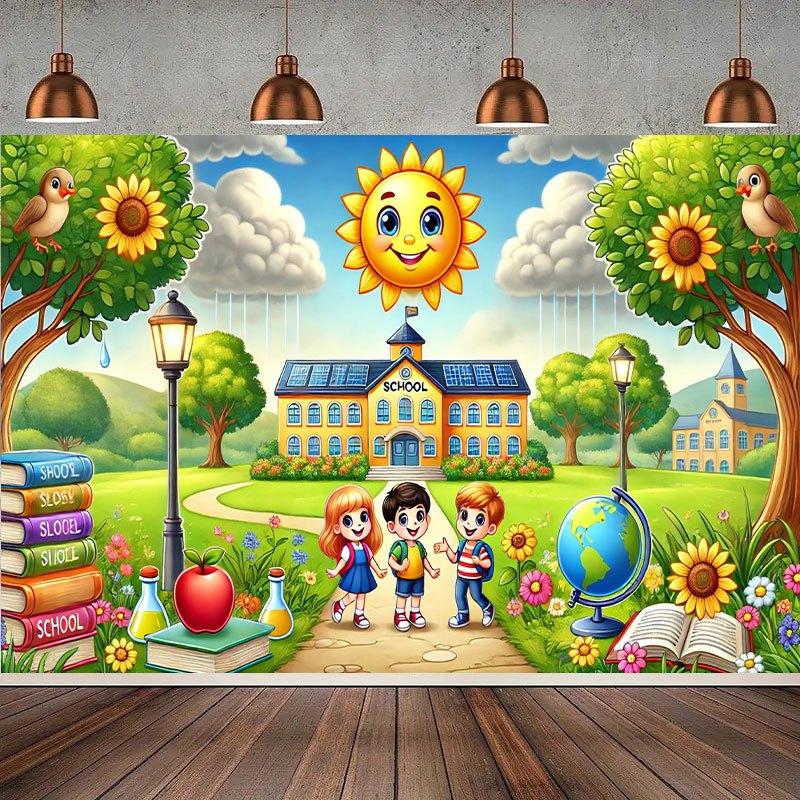 Happy Campus Theme Party Banner - Multi-functional Party Decoration Banner Suitable for various occasions. 100x150cm
