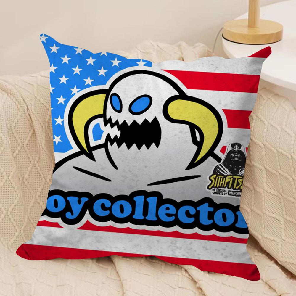 T-Toy M-MachineS S-SkateS Cushion Cover Silky Short Plush Double-Sided Printed Pillow Case for Sofa All Seasons Home Decor Gift