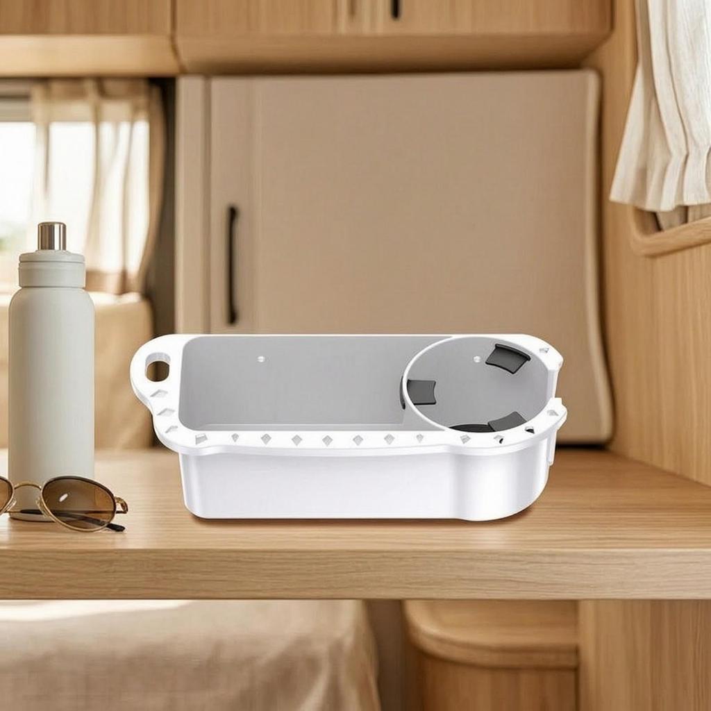Boat Beverage Holder with Storage AntiNoise Marine Drink Organizer Compact