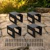 4 Pieces Firewood Rack Support Bracket DIY for Porches, Fireplaces