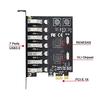 Cablecc 7 Port To HUB PCI Express Expansion Card Adapter 5Gbps for Motherboard PCI-E USB3.0