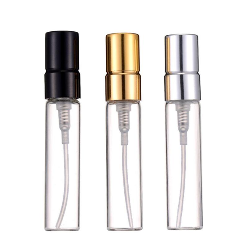 10/50 STUKS 2ML 3ML 5ML 10ML Goud Zilver Mini Lege Cosmetica Fles Parfum Glazen Fles Monster Dunne Glazen Flesjes Groothandel