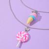15 Stil Polymer Clay Anhänger Best Friends Halsketten Set BFF Fimo Regenbogen Lutscher Eiswaffeln Anhänger Perlen Kette Kinder Geschenk