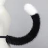 Animal Cosplay Costume Fauxs Furs Wolf Cats Foxes Tail and Cats Ears Headbands Halloween Party Costume Accessories
