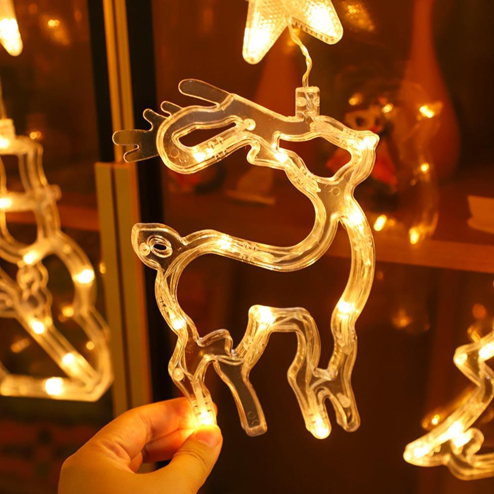 LED Christmas Sucker Light Fairy String Lights Hanging Lamp 2024 Star Lamp  Holiday Wedding Party